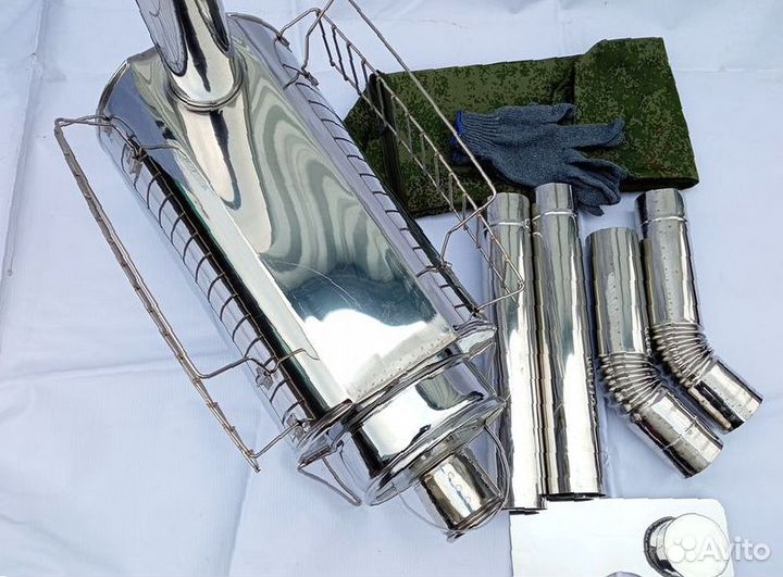 Печь коптильня Кабанчик на 15 л. с решетками