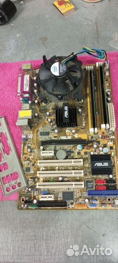 Материнская плата с процессором 775