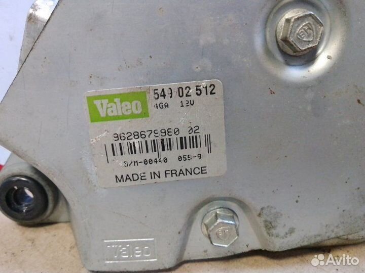 Моторчик дворника задний Peugeot 206