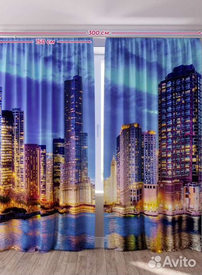 Фото шторы Город