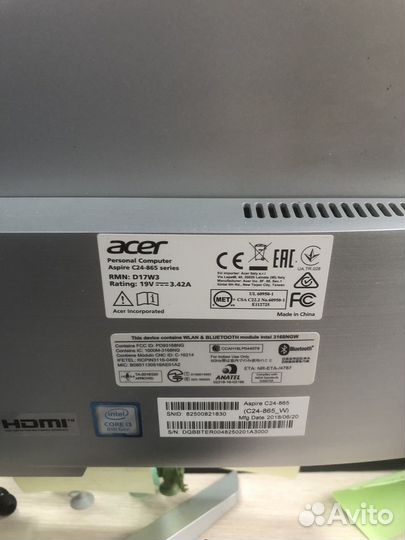 Моноблок Acer aspire c24-865