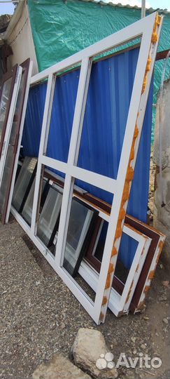 Стеклопакет с дверью витраж