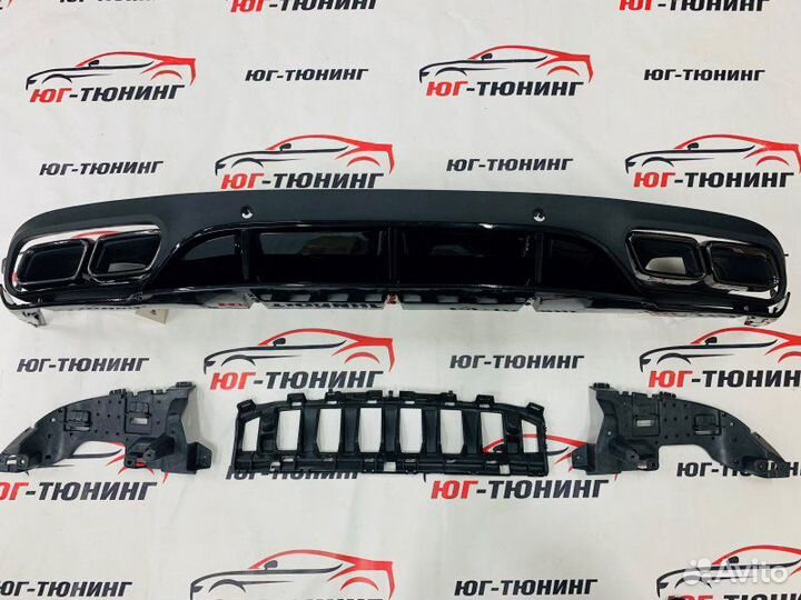 Диффузор black насадки C coupe C205 AMG 2014+