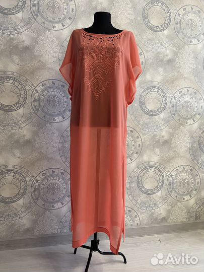 Туника пляжная и платье Фиолетовое