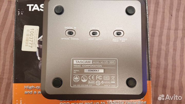Внешняя звуковая карта usb tascam US-366