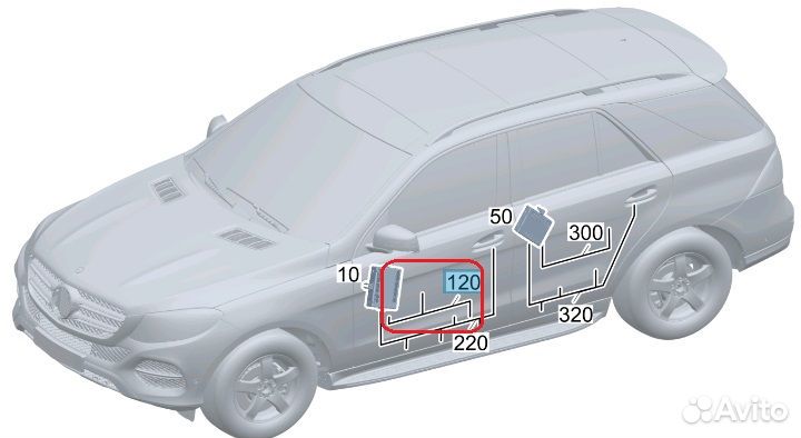 Проводка двери передняя правая Mercedes-Benz Gle