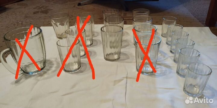 Граненые стаканы,салатники и сахарницы времён СССР