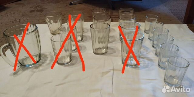 Граненые стаканы,салатники и сахарницы времён СССР