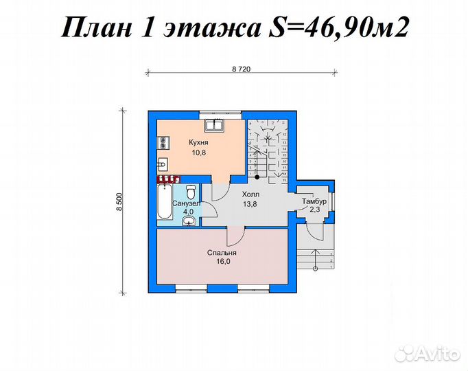 Проекты домов для ипотеки и строительства - 92,5 м