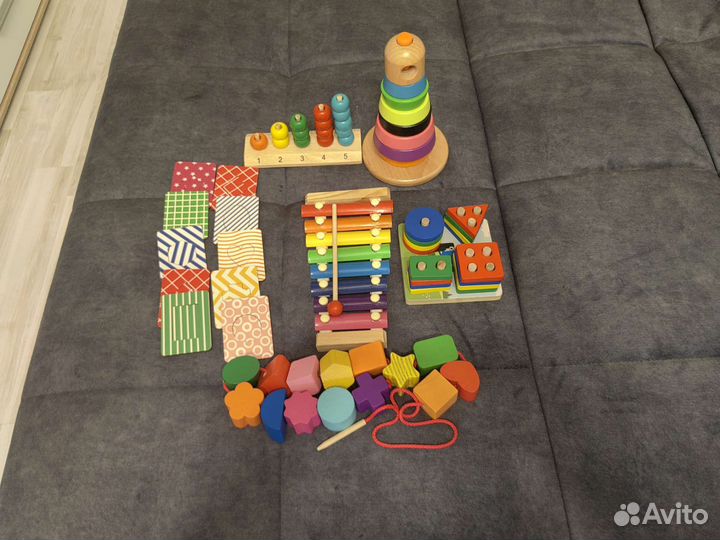 Развивающие деревянные игрушки пакетом