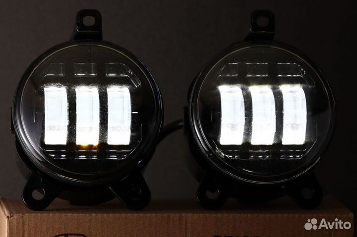 Фары птф SAL-MAN 50W 3 LED для ваз 2170 Нива