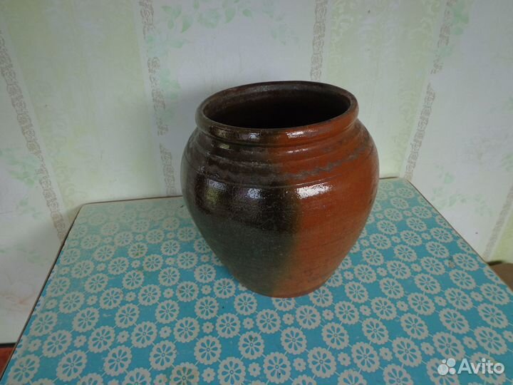Глиняный горшок кринка 200х300 мм СССР