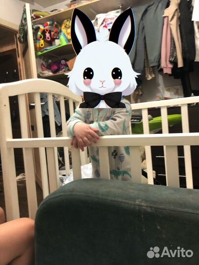 Кроватка детская с матрасом бу