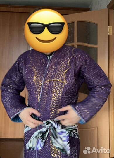 Узбекский халат чапан мужской с платком