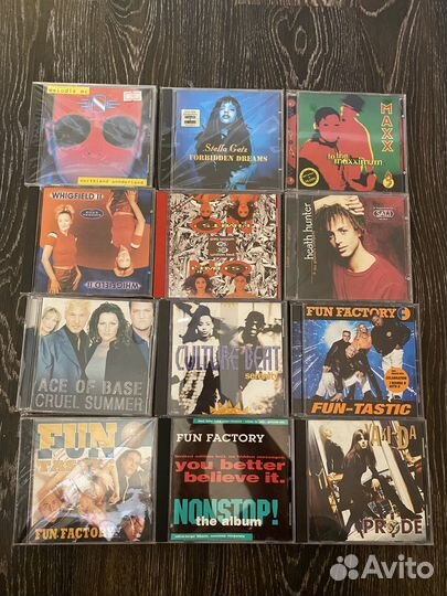 Eurodance, Europop, Techno - фирменные CD диски