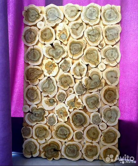 Спилы дерева,панно