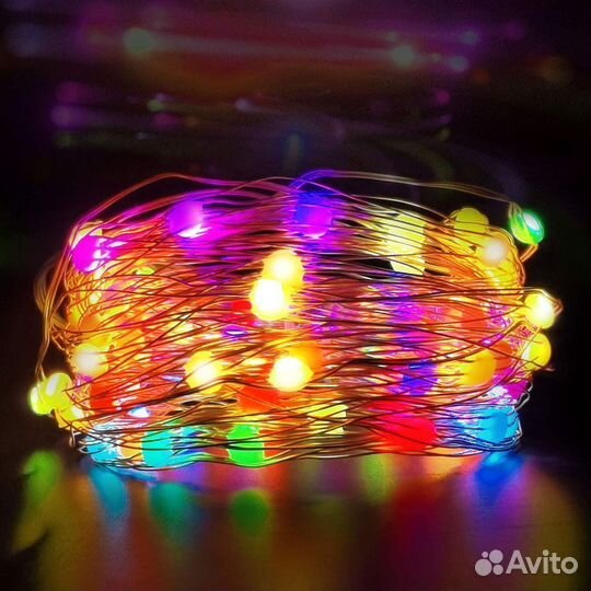Гирлянда светодиодная длина 20м пульт ду