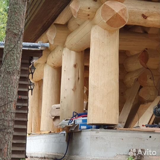 Шлифовка конопатка покраска деревянных домов