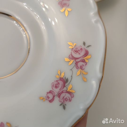 Фарфоровые блюдца Чехия винтаж