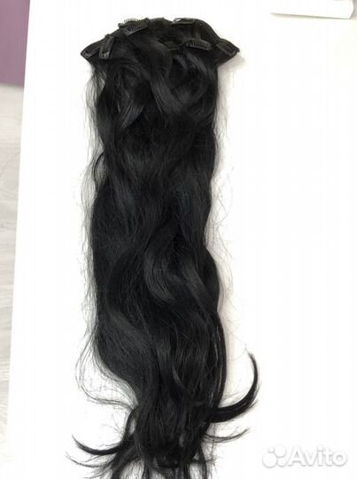 Волосы натуральные на заколках