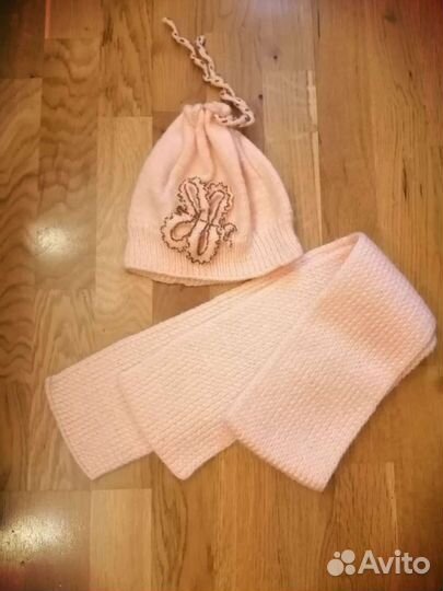 Шапка с шарфом деми новые