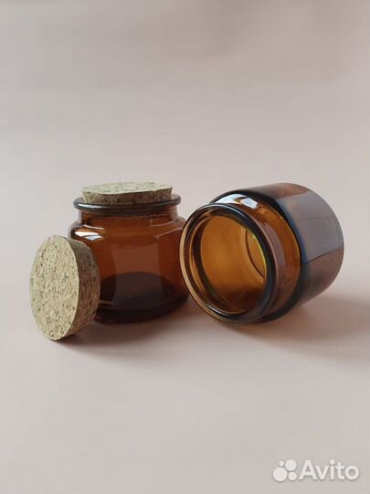 Пустые баночки коричневые