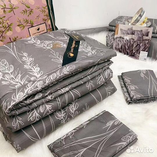 Постельное бельё с одеялом евро