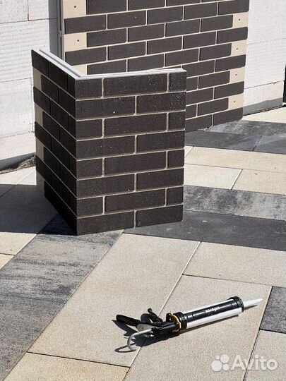 Утепленная фасадная панель под кирпич (шоколад)