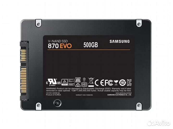 SSD накопитель Samsung 870 EVO 2.5, 500 гб