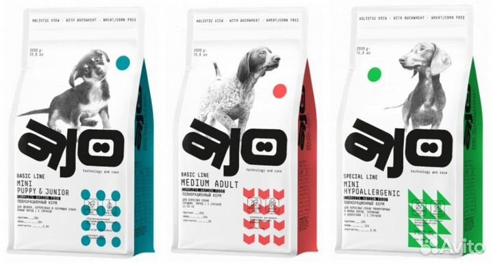 Корм для собак royal canin, sirius, ajo, award