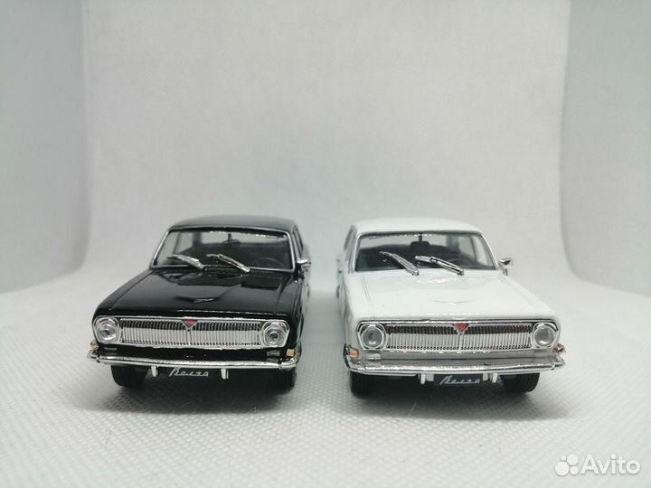 Модели газ-24 «Волга» черная/белая