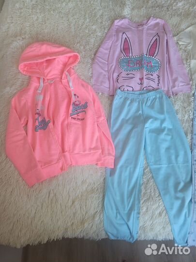 Вещи для девочки, пакетом р. 122-128
