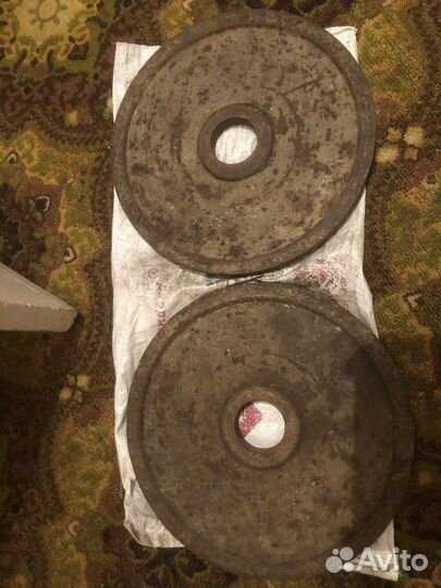 Блины для штанги и Гантели 1, 1.5, 2.5,3.5,4,5кг