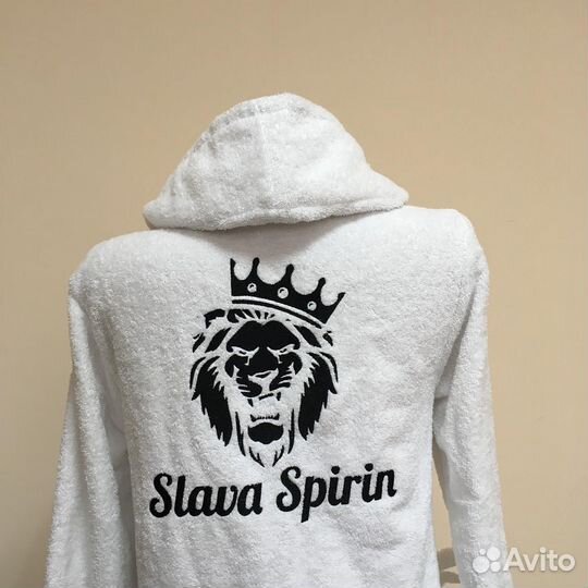 Плюшевый халат с именной вышивкой на заказ