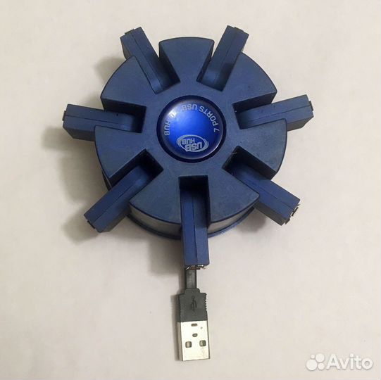 USB-хаб на 7 портов Orient с доп.питанием, USB 2.0