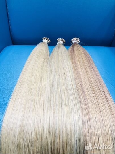 Волосы блонд 50 см, 55см, 60см