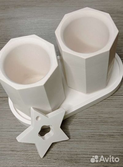 Ваза/стакан из гипса