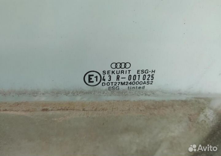 Стекло двери передней левой Audi 80/90
