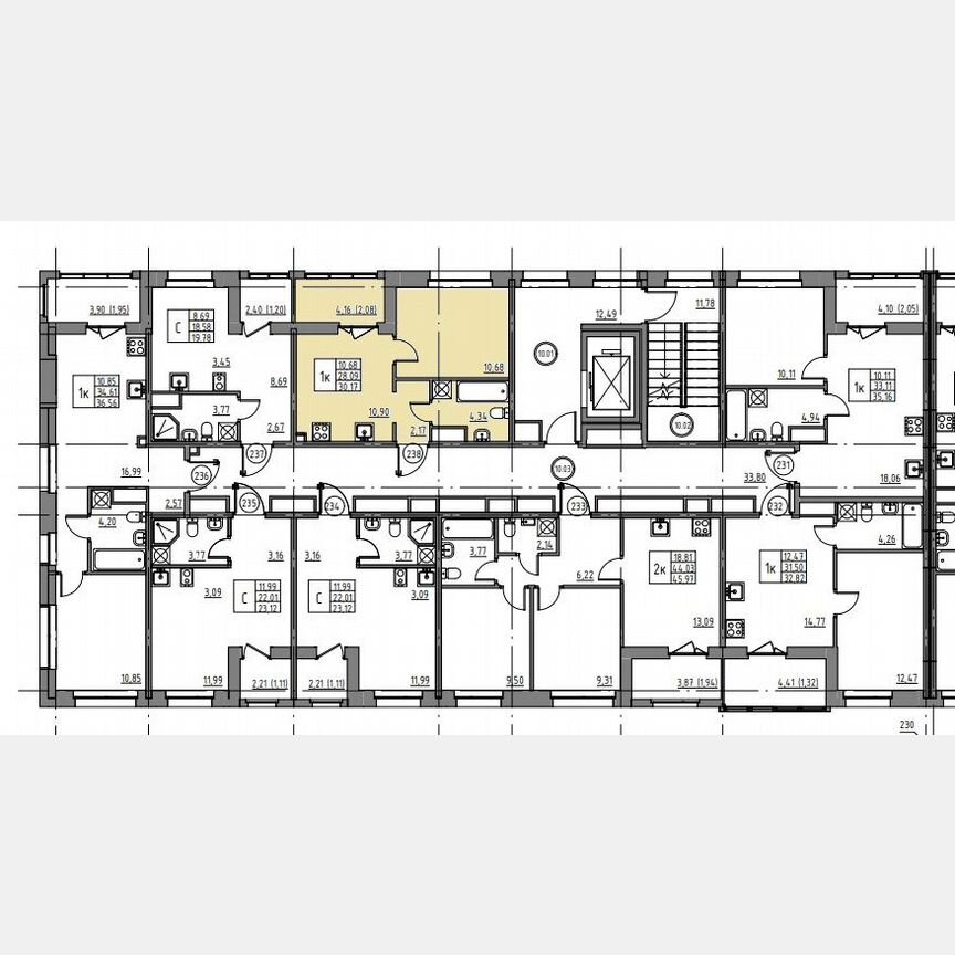 1-к. квартира, 30,2 м², 10/12 эт.