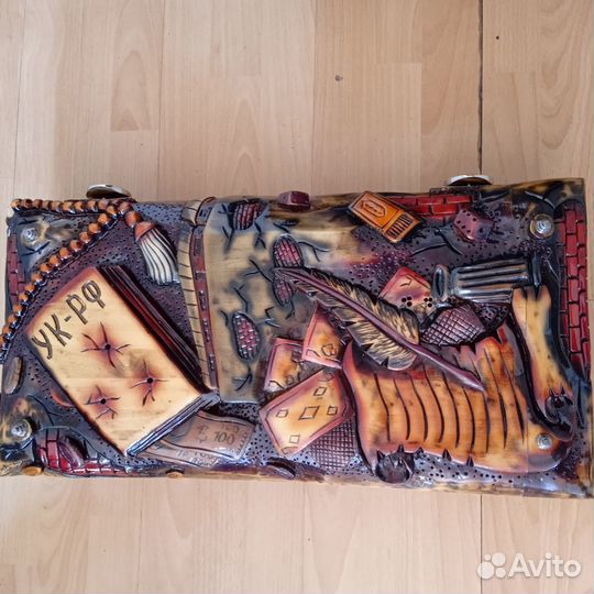 Нарды ручной работы со стеклом