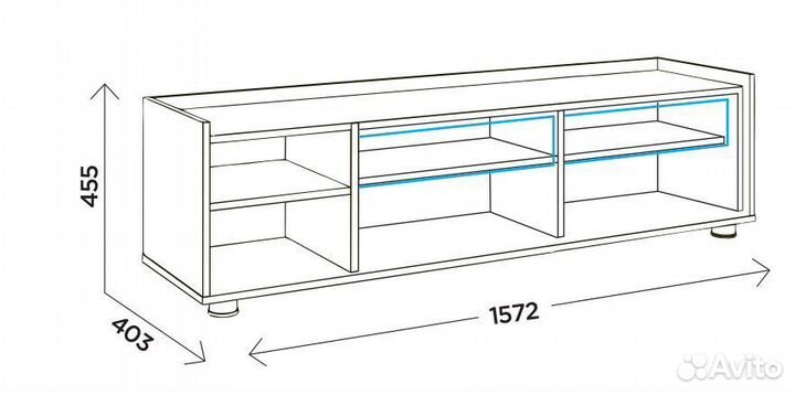 Тумба тв 1,6м