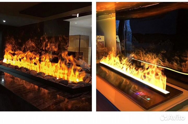 Паровой камин 100 см—эффект пламени