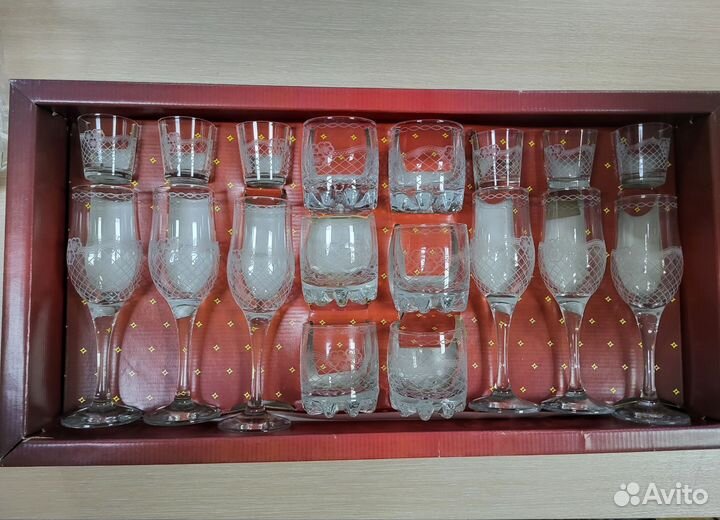 Набор фужеры стаканы рюмки