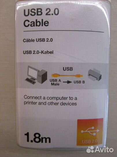USB кабель для принтера type A -type B