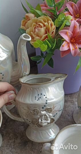 Чайный сервиз СССР фарфор перламутр