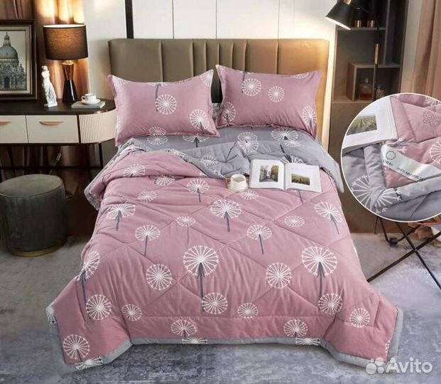 Постельное белье евро с одеялом