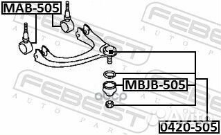 Опора шаровая honda accord 98