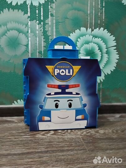 Парковка для машинок Робокар Поли + 5 машинок