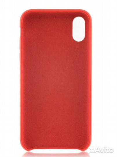 Кожаный чехол на iPhone X/XS красный