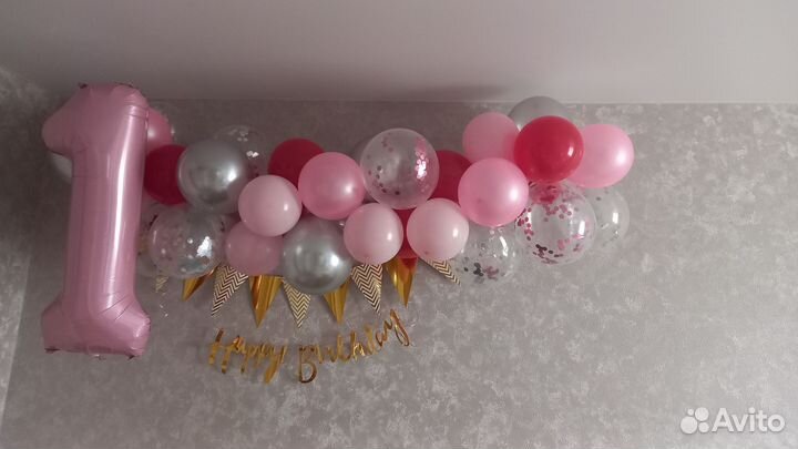 Шары на годик девочке